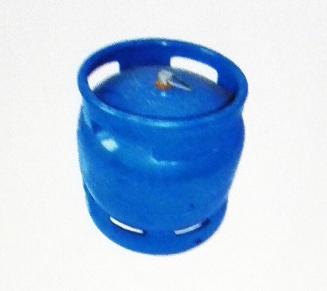 蓝色LPG-6A型号6公斤规格液化气钢瓶,液化气罐